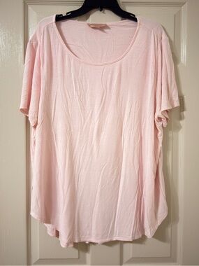 Philosophy Casual Pale Pink Relaxed Fit Tee Size 2X
